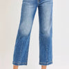 RISEN High Rise Crop Boyfriend Tapered Jeans - DARK