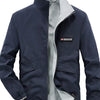 Men's Plus Size Lightweight Zip Up Jacket - Dark Blue