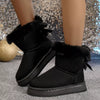 Cozy Faux Fur Trim Boots - Black
