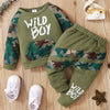 Children's Camouflage Top and Pants Set - Army Green