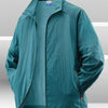 Men's Plus Size Zip Up Long Sleeve Jacket - Deep Teal