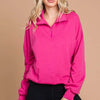 Culture Code Full Size Half Zip Long Sleeve Sweatshirt - SATINROSE