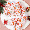 Children's Christmas Santa Print Long Sleeve Set - Red