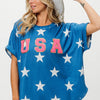 BiBi Fourth Of July Star Knit T-Shirt - BLUE