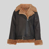 Shearling Brooke Biker Jacket - -