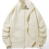 Men's Plus Size Zip Up Lightweight Windbreaker Jacket - Creamy-white