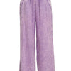 Zenana Washed Double Gauze Elastic Band Waist Pants - LAVENDER