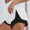 BiBi French Terry Knit Color Block with Sid Slit Shorts - OFF WHITE