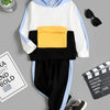 Children's Color Block Hoodie and Pants Set - Black