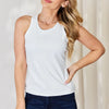 Basic Bae Full Size Round Neck Racerback Tank - White