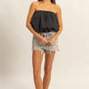 HYFVE Trendy Strapless Bubble Top - BLACK