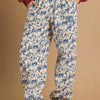 Umgee Scenic Print Casual Sweatpants - ECRU