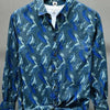 Men's Printed Button Up Long Sleeve Shirt - Green
