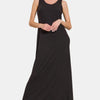 Zenana Scoop Neck Wide Strap Tank Dress - Black