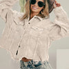 BiBi Vintage Washed Corduroy Jacket - OATMEAL