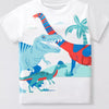 Children's Dinosaur Graphic Crew Neck T-Shirt - White