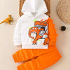 Children's Dinosaur Hoodie & Pants Set - White