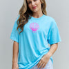 Sweet Claire "More Beach Days" Oversized Graphic T-Shirt - Aqua