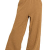 Zenana Cotton Slub Wide Leg Pants - DEEP CAMEL