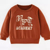 Children's Graphic Round Neck Sweatshirt - Rust