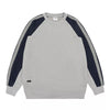 Men's Plus Size Raglan Sleeve Casual Sweatshirt - Flower Ash