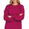 Zenana Fleece Hi-low Boyfriend Sweatshirts with Pockets - CABERNET