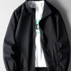 Men's Plus Size Casual Lightweight Bomber Jacket - Black