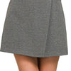 Zenana Wrap Front Skort - GREY