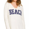 Zenana Beach V Neck Sweater - IVORY