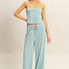HYFVE Rib Knit Cami Top and Pants Set - AQUA