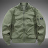 Men's Plus Size Casual Lightweight Bomber Jacket - Army Green