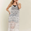 ADORA Crochet Cover-Up Tunic Top - WHITE