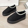 Fleece-Lined Winter Ankle Boots - Black