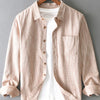 Men's Plus Size Button-Up Long Sleeve Shirt - Watermelon pink