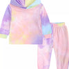 Children's Tie-Dye Hoodie and Pants Set - Light Yellow