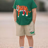 Children's Tiger Graphic Crew Neck T-Shirt - Dark Green