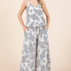 Mittoshop Paisley Print Cami and Pants Set - CREAM/BLACK