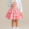Children's Christmas Tree Ruffle Layered Dress - White