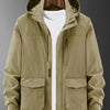 Men's Plus Size Lightweight Hooded Jacket - Khaki