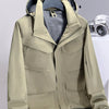 Men's Plus Size Lightweight Hooded Outdoor Jacket - Camel