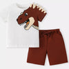 Children's Dinosaur Graphic Tee & Shorts Set - Ivory
