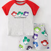 Children's Cute Monkey Tee and Shorts Set - Light Gray