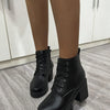 Round Toe Block Heels Boots - Style B