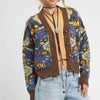 Umgee Floral Knit Button-Up Cardigan - Brown