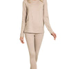Zenana Microfiber Round Neck Top and Leggings Set - ASH MOCHA