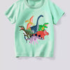 Children's Dinosaur Crew Neck Short Sleeve T-Shirt - Neon Green