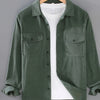 Men's Plus Size Button Down Collared Neck Shirt - Dark Green