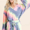BiBi Tie Dye French Terry Top and Shorts Set - CHARCOAL TIEDYE