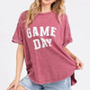 Mittoshop GAME DAY Round Neck Short Sleeve T-Shirt - Raspberry