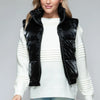 Snobbish Fine Fur Lining Quilted Vest - Black